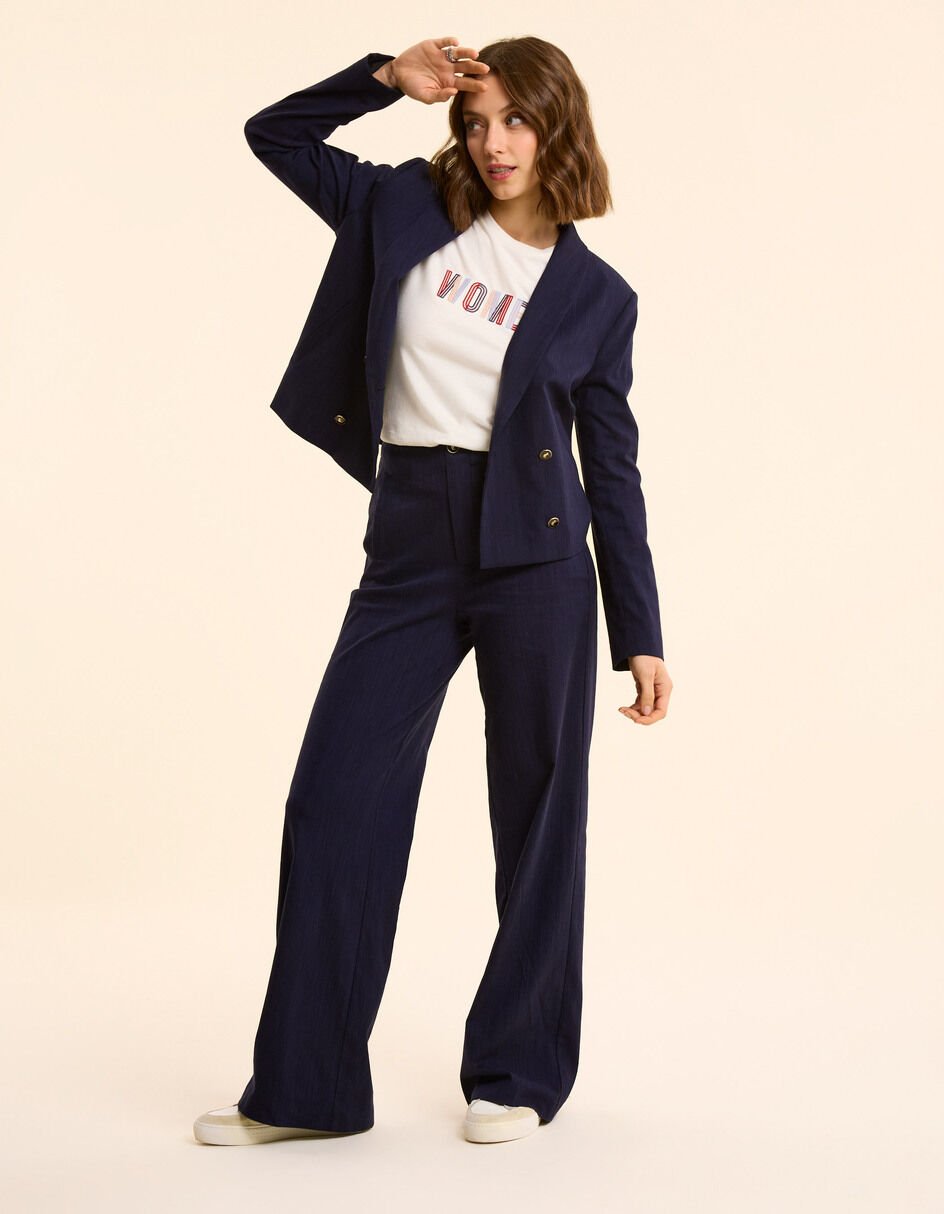 Marine blazer faux-uni I.Code