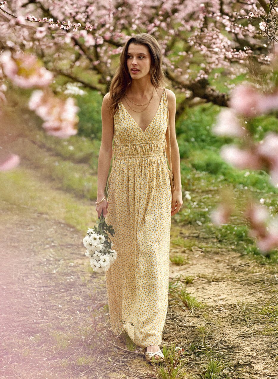 Robe longue imprimé fleuri I.Code