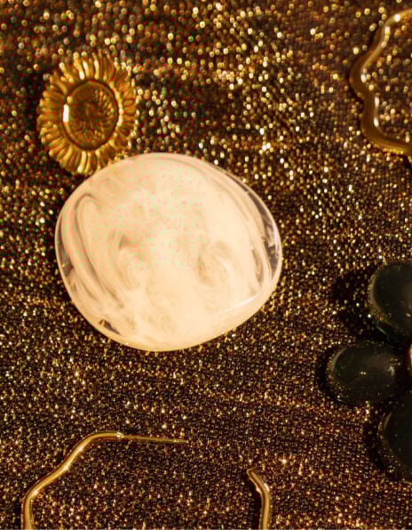 Pendientes medalla resina crudo I.Code