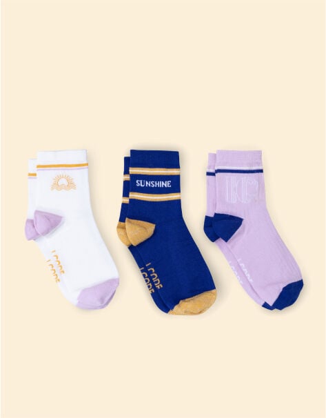 Calcetines blancos, azules y parma I.Code