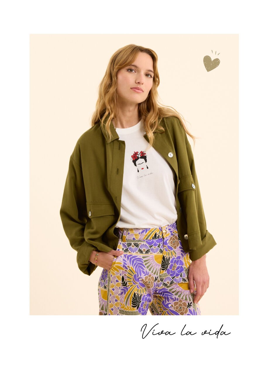 I.Code Frida visual white tee-shirt