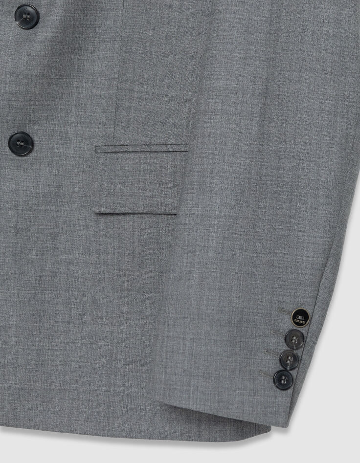 Graue Zweireiher-Anzugjacke f&uuml;r Herren-9
