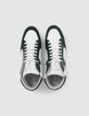 I.Code imperial green and white high-top trainers-4