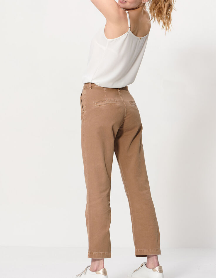 I.Code sand flared cropped jeans-4