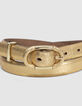 Goudmetallic leren riem I.Code-2