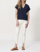 I.Code navy top with side press studs-7
