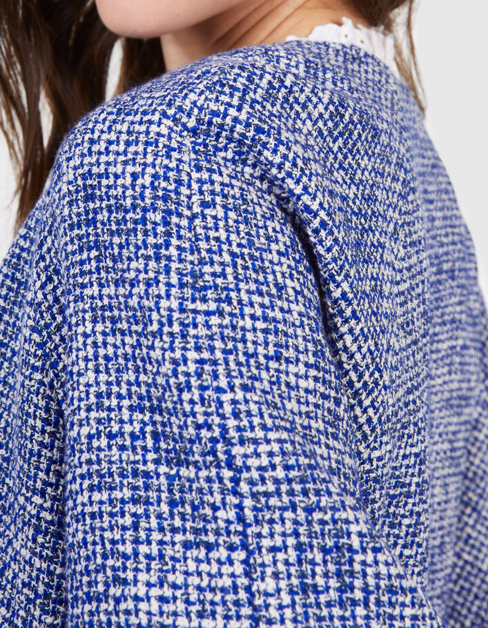 Veste bleu électrique esprit tweed I.Code