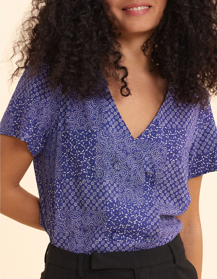 Ecru plant bandana print top I.Code-2