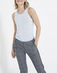 I.Code light blue linen vest top-5