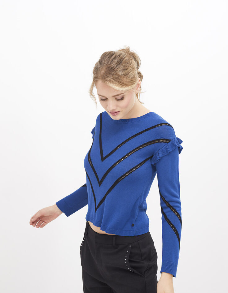 Blauer Pullover I.Code-5