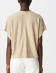 Lockeres T-Shirt aus goldenem Lurexstrick f&uuml;r Frauen-3