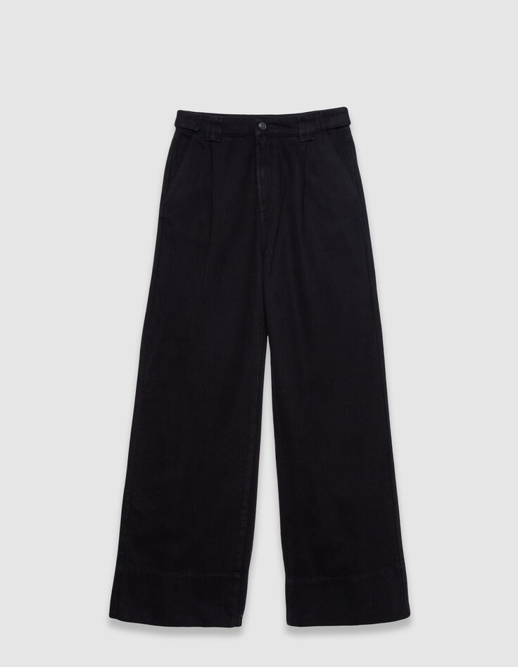 Schwarze, weite Damen-Jeans P&eacute;n&eacute;lope-8
