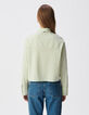 Camisa de rayas verdes para Mujer con corbata-3