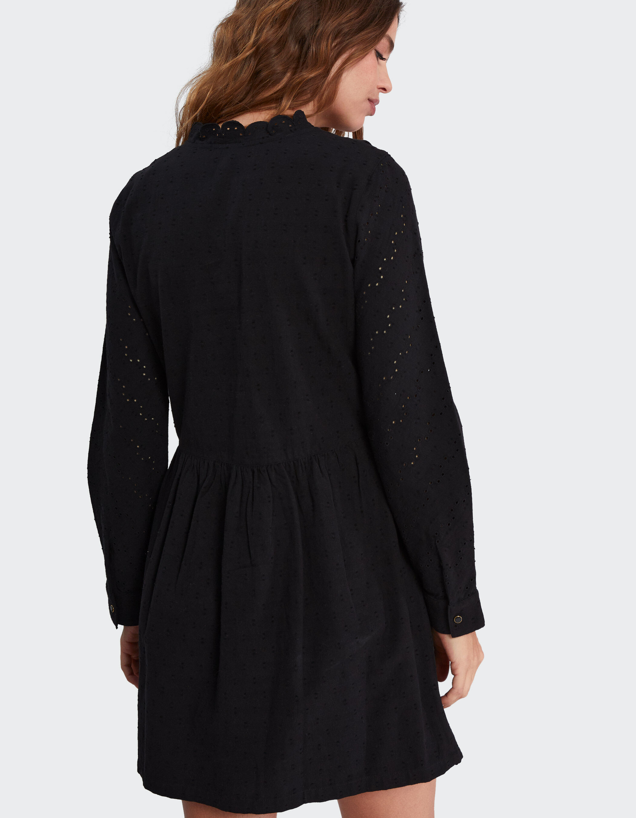 Zwarte broderie on sale jurk
