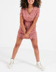 Jurk in candy red print mini-letters I.Code-2