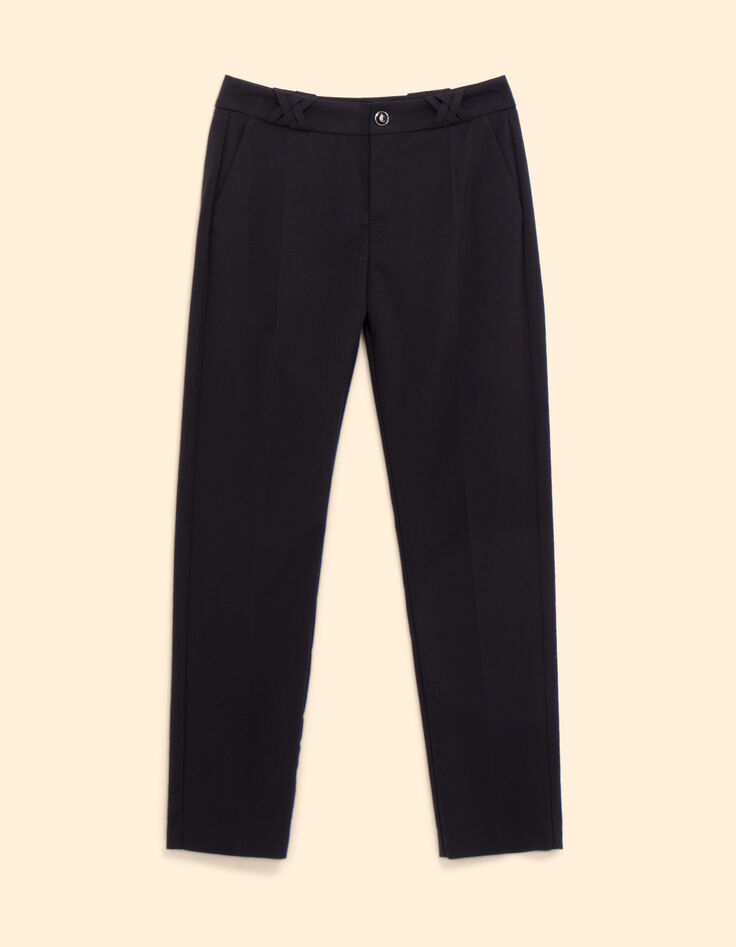 I.Code City-Hose, schwarz mit schicken Gürtelschlaufen-7