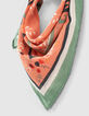 Quadratischer Schal mit Message in Water Pink I.Code-5