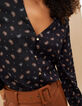 Blouse noire imprimé cachemire I.Code-3