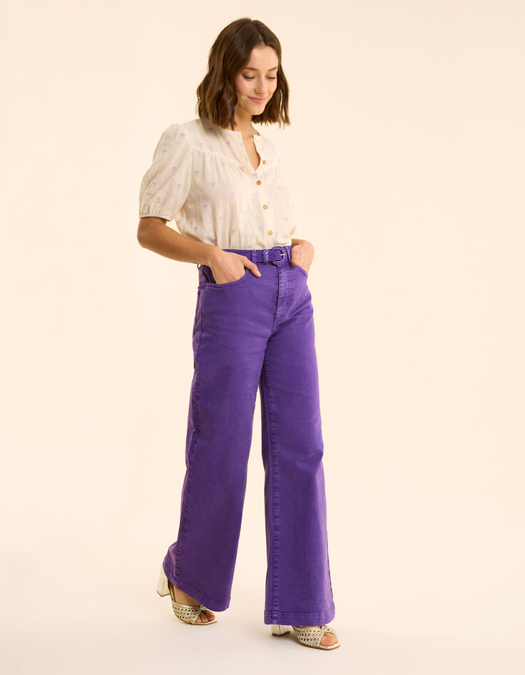 Jean large violet I.Code-1