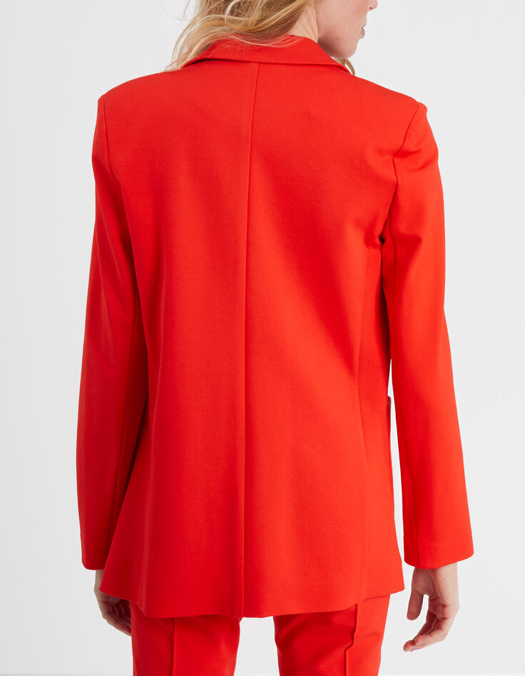 I.Code crimson red Milano knit suit jacket-3 I.Code crimson red Milano knit suit jacket-3