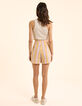 I.Code yellow striped skort-4