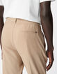 Pantalones de traje beige oscuro seersucker para Hombre-3