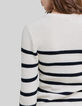 Cremefarbener Damen-Matrosenstrickpullover Ankerkn&ouml;pfe-4
