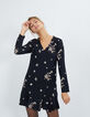 I.Code black bouquet print dress-2