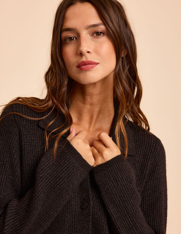 Vestido de punto gris con botones I.Code-4