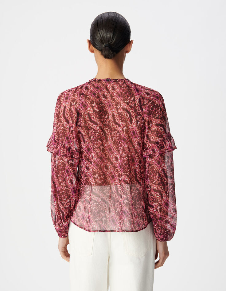 Rosa Bluse mit Tiermotiv f&uuml;r Damen-3