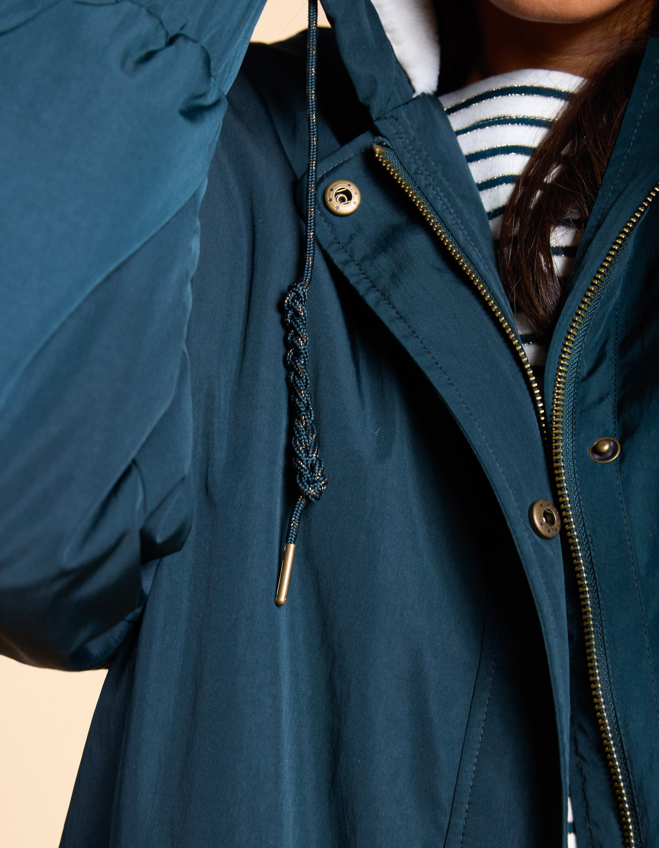 Parka de nailon verde I.Code