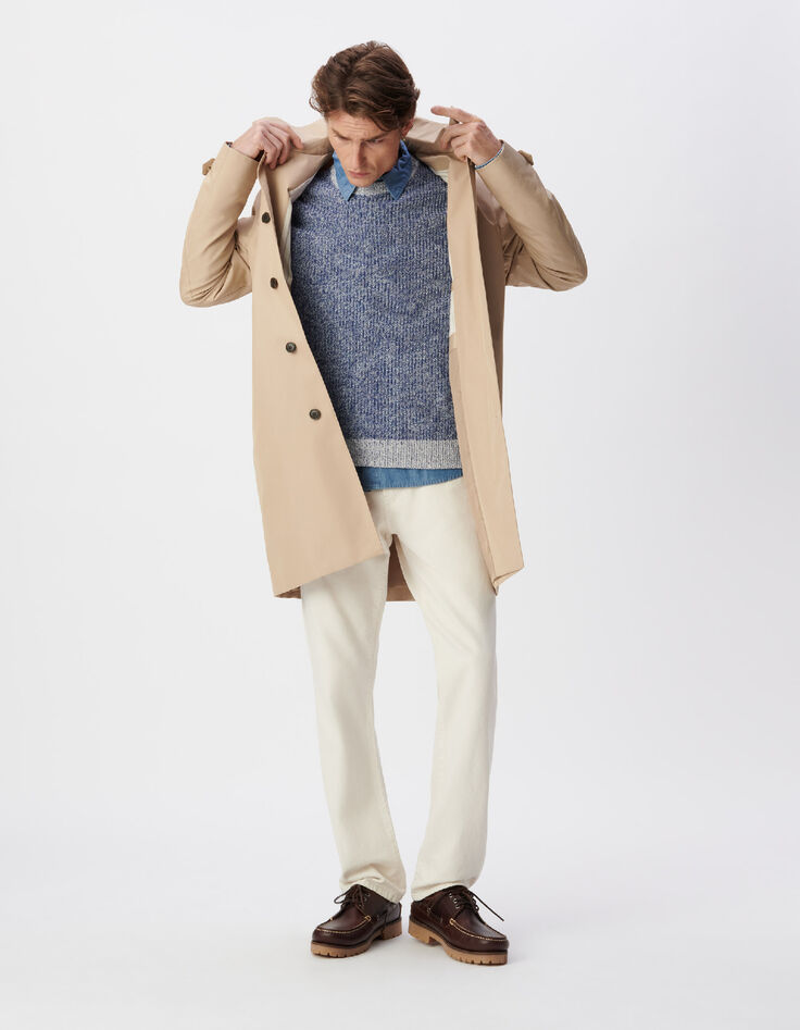 Trenchcoat beige bi-material f&uuml;r Herren-2