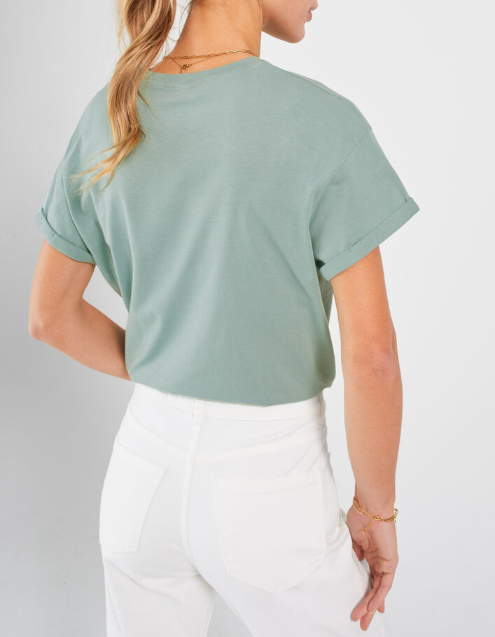 T-Shirt Brodé Menthe Pastille main image 0
