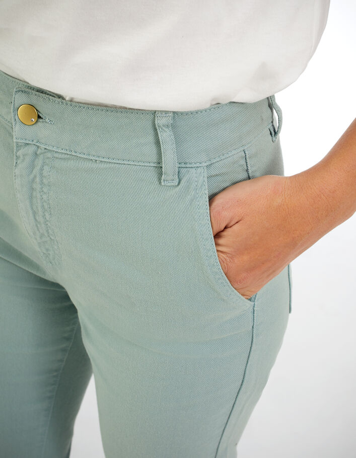 Muntgroene cropped flare jeans I.Code - I.CODE