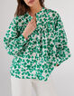 Chemise blanc cassé à imprimé trèfles I.Code -1