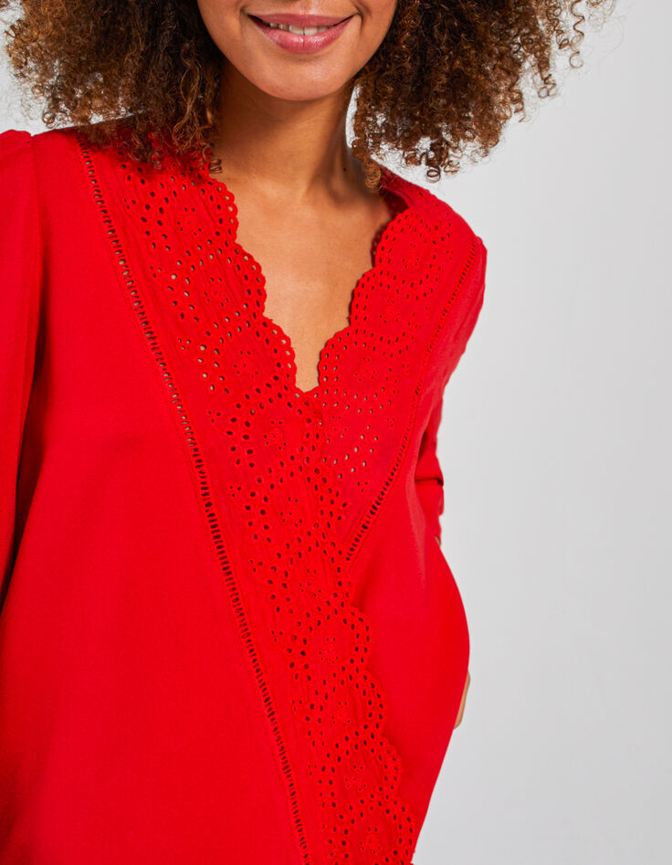 Blouse cherry broderie anglaise I. Code-3 Blouse cherry broderie anglaise I. Code-3