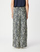 Damen ecru Spitze navy Hose-5