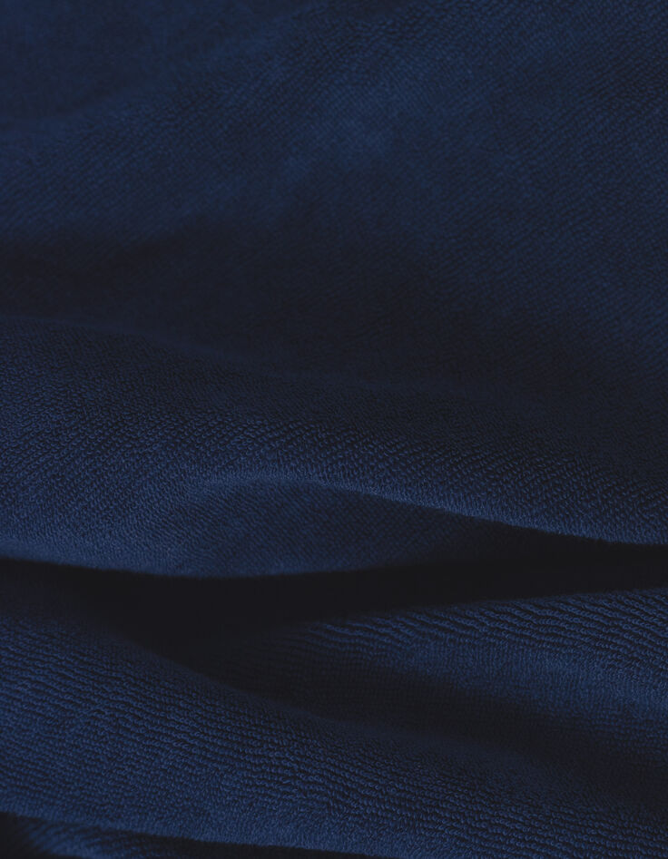 Cardigan zippé à capuche bleu en éponge I.Code-7