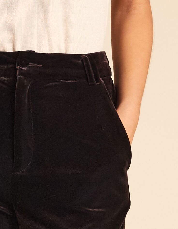 Pantalon de costume marron panne de velours I.Code-4