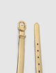 Goudmetallic leren riem I.Code-4