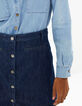 Ungebleichter Jeansrock mit Knöpfen und Nieten I.Code-4