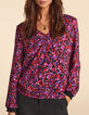 I.Code black camouflage print blouse color-2