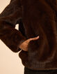 I.Code brown cocooning coat-6