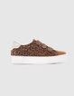 Sneakers imprim&eacute; l&eacute;opard &agrave; scratchs I.Code-1