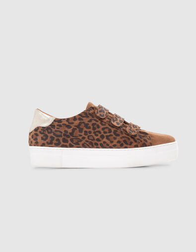 Sneakers imprim&eacute; l&eacute;opard &agrave; scratchs I.Code
