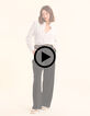 Pantalon de costume noir rayures tennis bleues I.Code-2