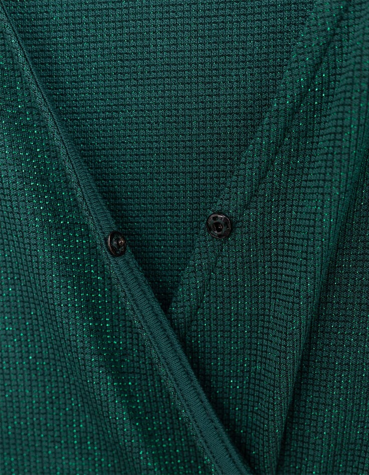 Groene jurk lurex honingraattricot I.Code-6