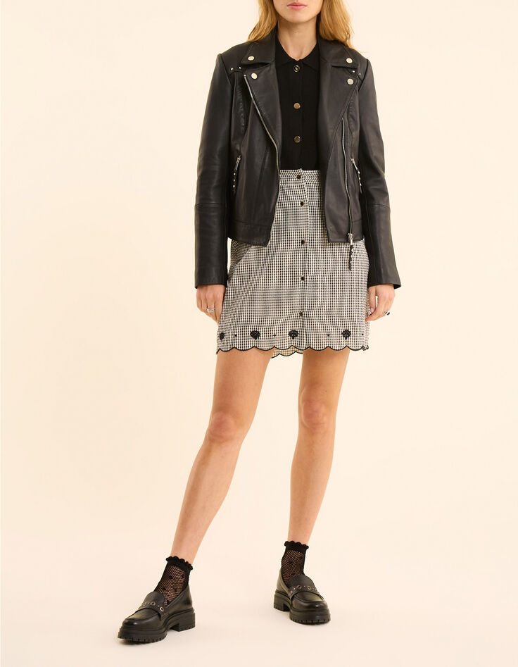 Zwart vest tricot polokraag I.Code-7