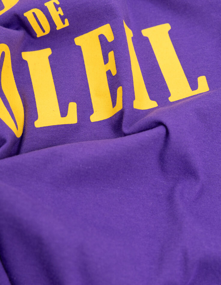 Tee-shirt violet message jaune I.Code-8
