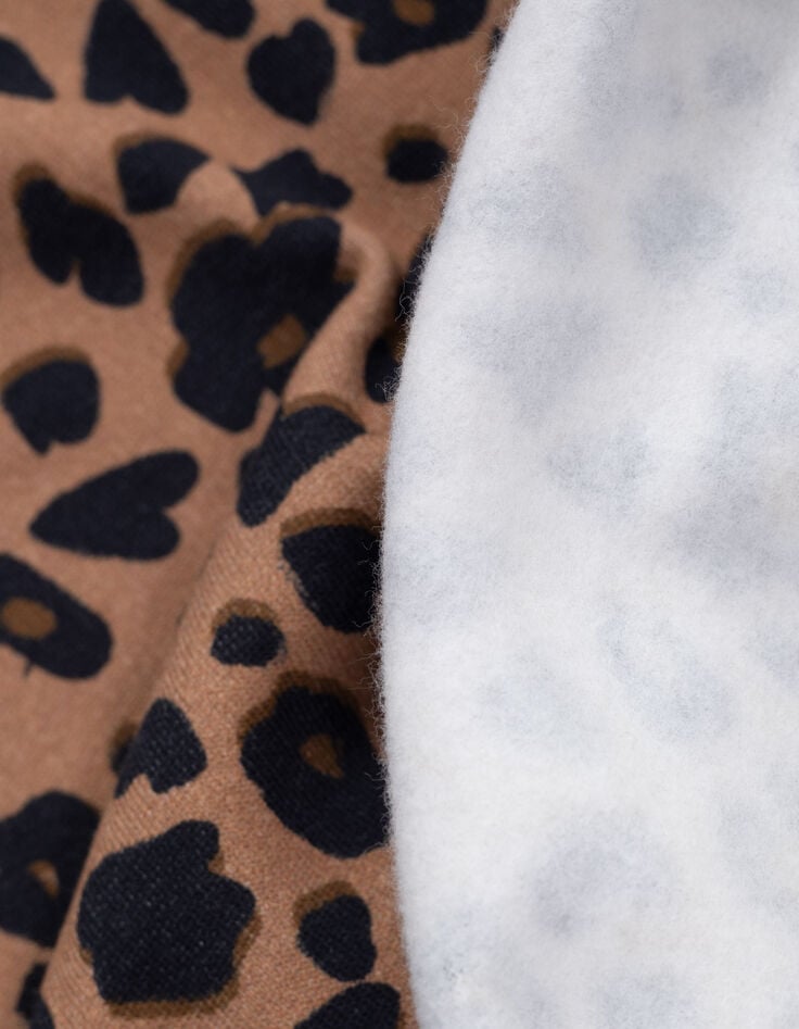 Leoparden-Sweatshirt mit Herz-Stickerei I.Code-7
